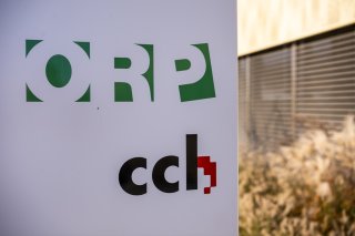 Un logo de l'Office regional de placement (ORP) est visible a cote d'un logo de l'agence de la Caisse cantonale de chômage